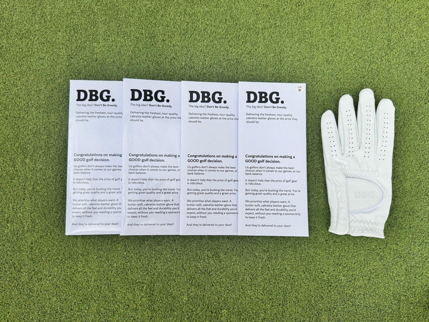 4 pack of Premium Cabretta Leather Tour Golf Gloves