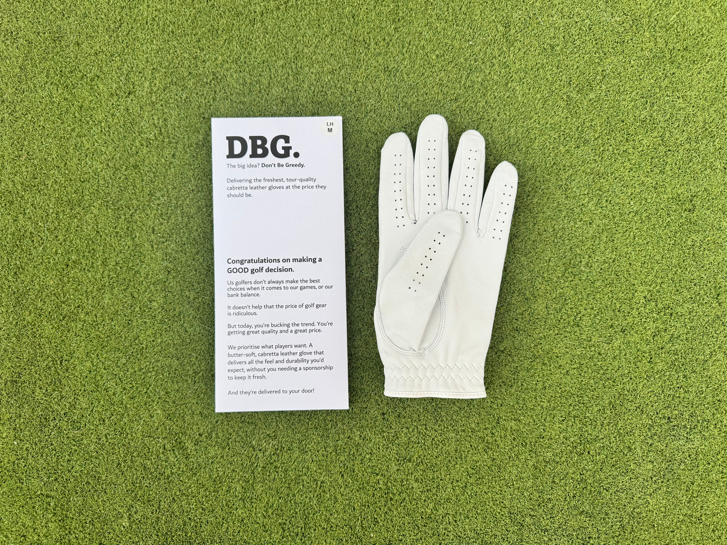 Premium Cabretta Leather Tour Golf Glove by DBG Gloves