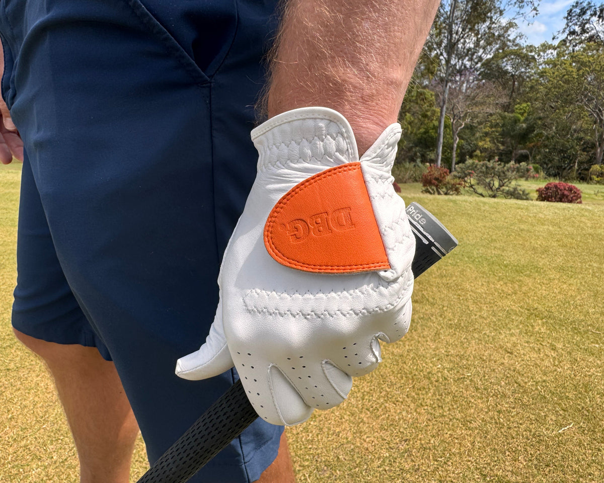 Limited Edition 3 pack of Coloured Tab Premium Cabretta Leather Tour Golf Gloves